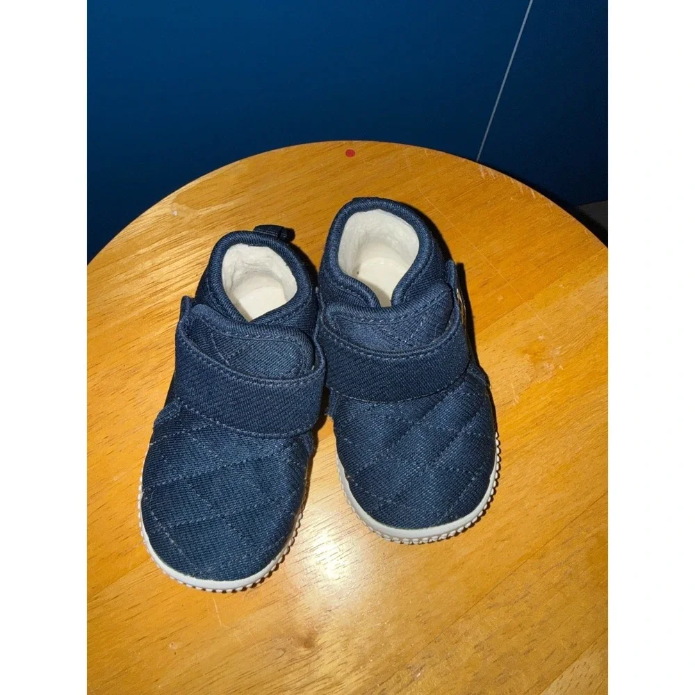BM City BM Toddler Navy Quilted Fleece Lined Sneakers US 5 M17FW00207130
